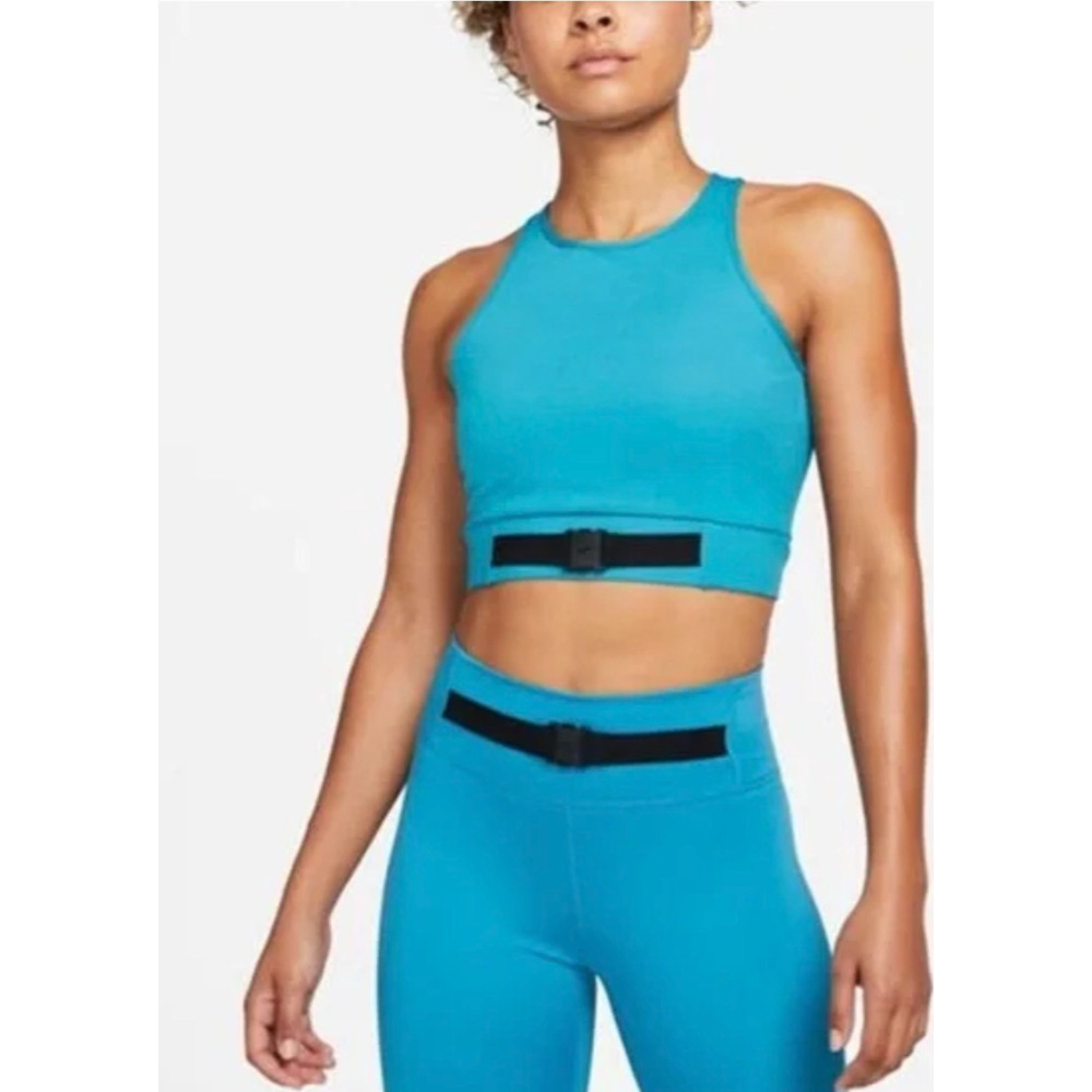 Nike Top Bra Women’s Dri-FIT Buckle Cropped Training Tank Size Small